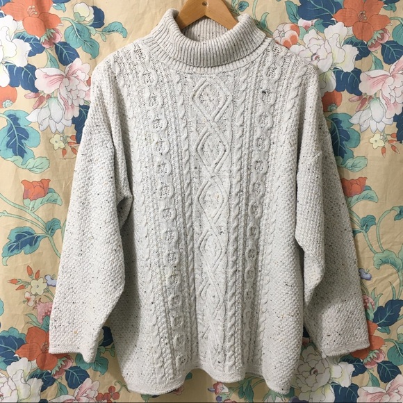 Vintage Sweaters - Vintage Oversized Confetti Knit Sweater